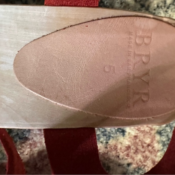 Bryr Rachel Sandals in Tomato Red - Picture 3 of 6